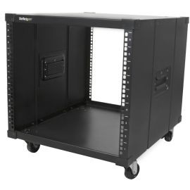 StarTech.com 4-Post 9U Mobile Open Frame Server Rack, 19