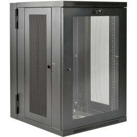 Tripp Lite by Eaton SmartRack 18U UPS-Depth Wall-Mount Half-Height Rack Enclosure Clear Acrylic Window Hinged Back