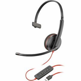 POLY BLACKWIRE 3210 MONAURAL USB-C HEADSET TAA (BULK) US