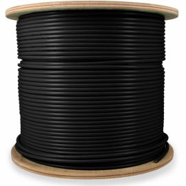 1000FT BLACK CAT6A STP PLENUM SNAGLESS