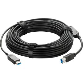 Vaddio 66ft USB 3.2 B to USB A Cable - USB 3.2 Gen 2 to USB A - Active Optical Cable - Plenum Rated - Black