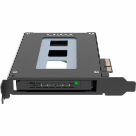 Icy Dock CP115 Drive Enclosure U.2, PCI Express NVMe 4.0 x4 - PCI Express 4.0 x4 Host Interface Internal - Black