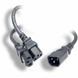 THE MONOPRICE UNIVERSAL AC POWER EXTENSION CORD SPLITTER ALLOWS YOU TO CONNECT T