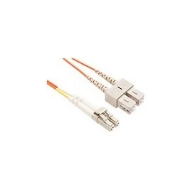 8 METER LC-SC OM1 1GIG FIBER OPTIC CABLE, ORANGE, OFNR, 62.5/125 FIBER, MULTIMOD