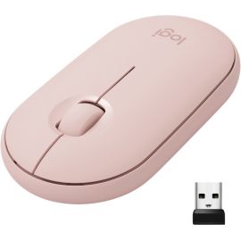 LOGITECH PEBBLE WIRELESS MOUSE WITH BLUETOOTH OR 2.4 GHZ RECEIVER