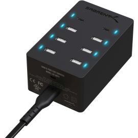 Sabrent 100 Watt 8-Port USB Rapid Charger [UL Certified] - Includes 2 PD Ports (AX-ADPD)