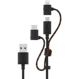 APPLE MFI-CERTIFIED UNIVERSAL CHARGING CABLE FOR IOS, USB-C, AND MICRO USB DEVIC