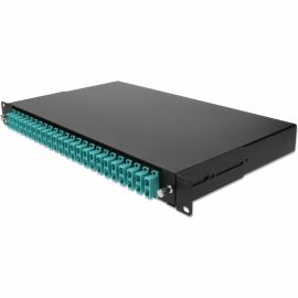 19-IN RACK MOUNT 1U PATCH PANEL 24 SC DUPLEX MULTI-MODE OM4