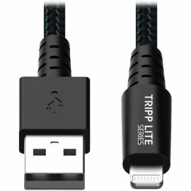 Eaton Tripp Lite Series Heavy-Duty USB-A to Lightning Sync/Charge Cable, UHMWPE and Aramid Fibers, MFi Certified - 1 ft. (0.31 m)