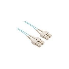 30 METER SC-SC OM3 10GIG FIBER OPTIC CABLE, AQUA, OFNR, 50/125 FIBER, MULTIMODE