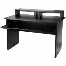 STAGE RIGHT BY MONOPRICE STUDIO WORKSTATION WITH DUAL 3U RACK BAYS AND 61-KEY KE