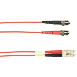 OM3 50/125 MULTIMODE FIBER OPTIC PATCH CABLE - OFNR PVC, ST TO LC, RED, 10-M (32