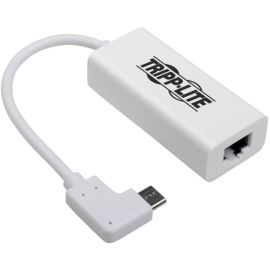 Tripp Lite by Eaton USB-C to Gigabit Network Adapter with Right Angle USB-C Thunderbolt 3 Compatibility - White