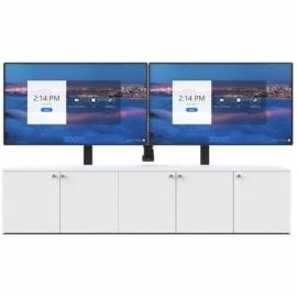 5-BAY CREDENZA, DUAL DISPLAYS