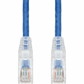 ADDON 100FT BLUE CAT 6A PVC ETHERNET CABLE SNAGLESS EASY CLEAR BOOT TAA RJ-45 M/