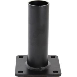 THE RAM TELE-POLE 5 TALL FEMALE TUBE BASE HAS A SQUARE PLATE BASE THAT WILL CONN