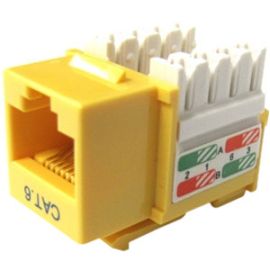 CAT6 110 TYPE KEYSTONE JACK YELLOW