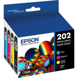 EPSON 202, BLACK AND COLOR INK CARTRIDGES, 4PACK