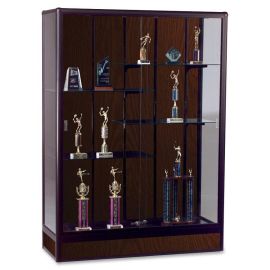 THE ELITE FREESTANDING DISPLAY CASE EXHIBITS TROPHIES, COLLECTIBLES, AND OTHER V