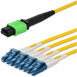 15M MPO/4XLC F/M YELLOW OS2 OPNP-PLENUM FIBER PATCH CABLE