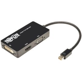 Tripp Lite by Eaton Keyspan Mini DisplayPort to VGA/DVI/HDMI All-in-One Adapter Video Converter Black 6 in.
