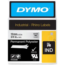 NEWELL-DYMO RHINO 3/4IN (19MM) CLEAR PERMANENT POLY LABEL
