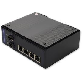 100MBS 4 RJ-45 TO 2 SFP PORT INDUSTRIAL MEDIA CONVERTER SWITCH