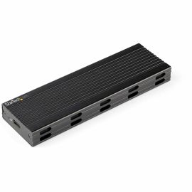 StarTech.com USB-C 10Gbps to M.2 NVMe or M.2 SATA SSD Enclosure, Portable M.2 PCIe/SATA SSD Aluminum Enclosure, USB-C & USB-A Host Cables