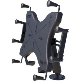 RAM FLAT SURFACE MOUNT WITH LONG DOUBLE SOCKET ARM & UNIVERSAL X-GRIP FOR 12 INC