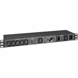 Tripp Lite by Eaton PDU 200-250V 10A Single-Phase Hot-Swap PDU with Manual Bypass - 6 C13 Outlets 2 C14 Inlets 1U Rack/Wall