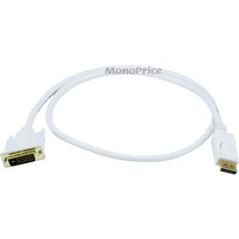 DISPLAYPORT TO DVI CABLE - WHITE 3FT