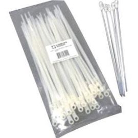 8IN SCREW-MOUNTABLE CABLE TIES - 50PK