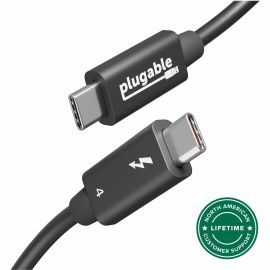 Plugable Thunderbolt 4 Cable with 240W Charging, Thunderbolt Certified, 3.3 Feet (1M),1x 8K Display, 40 Gbps