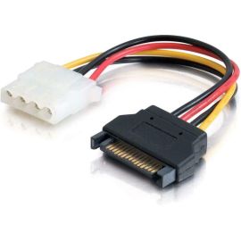 POWER CORD - 15 PIN SATA  - MALE LEFT GENDER - 4-PIN MOLEX - FEMALE RIGHT GENDER