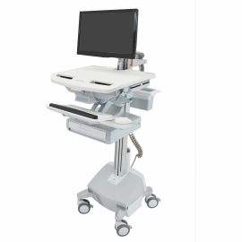 Ergotron StyleView Cart with LCD Arm, LiFe Powered, 1 Drawer