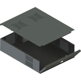 VIDEO MOUNT LOW-PROFILE RACKMOUNT DVR LOCKBOX - 3U; INCLUDES FAN