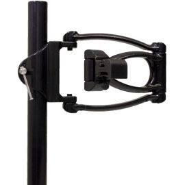 SINGLE ARTICULATING MONITOR ARM W/POLE CLAMP, SILVER