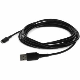 3ft (1m) USB-A 2.0 Male to Lightning Male Sync and Charge Black Cable