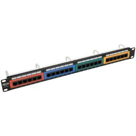 EATON TRIPP LITE SERIES 24-PORT 1U RACK-MOUNT 110-TYPE COLOR-CODED PATCH PANEL