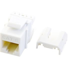 50 PK QC CAT6 RJ45 INSERT, WH