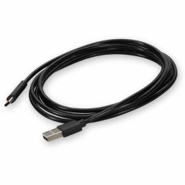 6ft (2m) USB-A 2.0 Male to USB-C 2.0 Male Black Extension Cable
