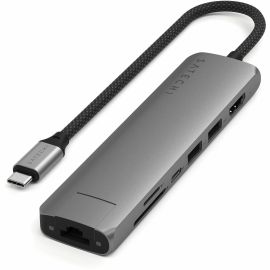 7-IN-1 USB-C SLIM MULTIPORT ADAPTER WITH ETHERNET (SPACE GREY)