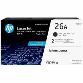 HP 26A Original Average Yield Laser Toner Cartridge - Dual Pack - Black - 2 / Carton
