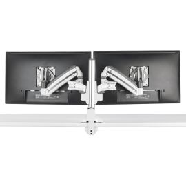 KX CLMN DESK MNT DUAL 2L ARMS WHT