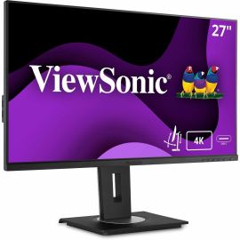 ViewSonic VG2756-4K 27 Inch IPS 4K Docking Monitor with Integrated USB C 3.2, RJ45, HDMI, Display Port and 40 Degree Tilt Ergonomics for Home and Office