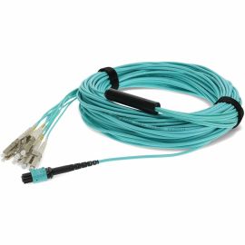 ADDON MPO/8XLC F/M OM4 CBL 12M AQUA 8-STRAND FIBER