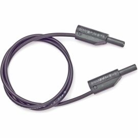 Pomona Stacking 2mm Safety Sheathed Patch Cords, Pvc, 20In (50Cm), (Black)