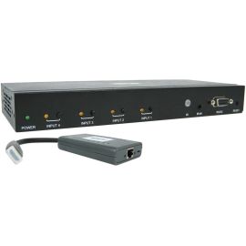 Tripp Lite by Eaton 4-Port HDMI Switch Kit 4K 60 Hz 4 HDMI Inputs to 1 HDMI over Cat6 Extender 50 ft. TAA