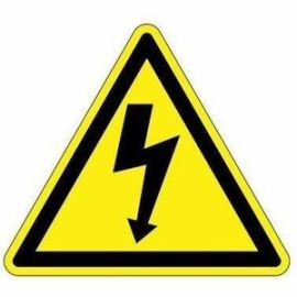 ISO LBL VINYLELEC SHOCK SYMBOL