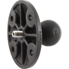 RAM COMPOSITE 2.5 ROUND BASE AMPS HOLE PATTERN, 1 BALL & 1/4-20 THREADED MALE PO